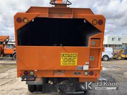 (Neenah, WI) Altec LR756, Over-Center Bucket Truck mounted behind cab on 2013 Ford F750 Chipper Dump