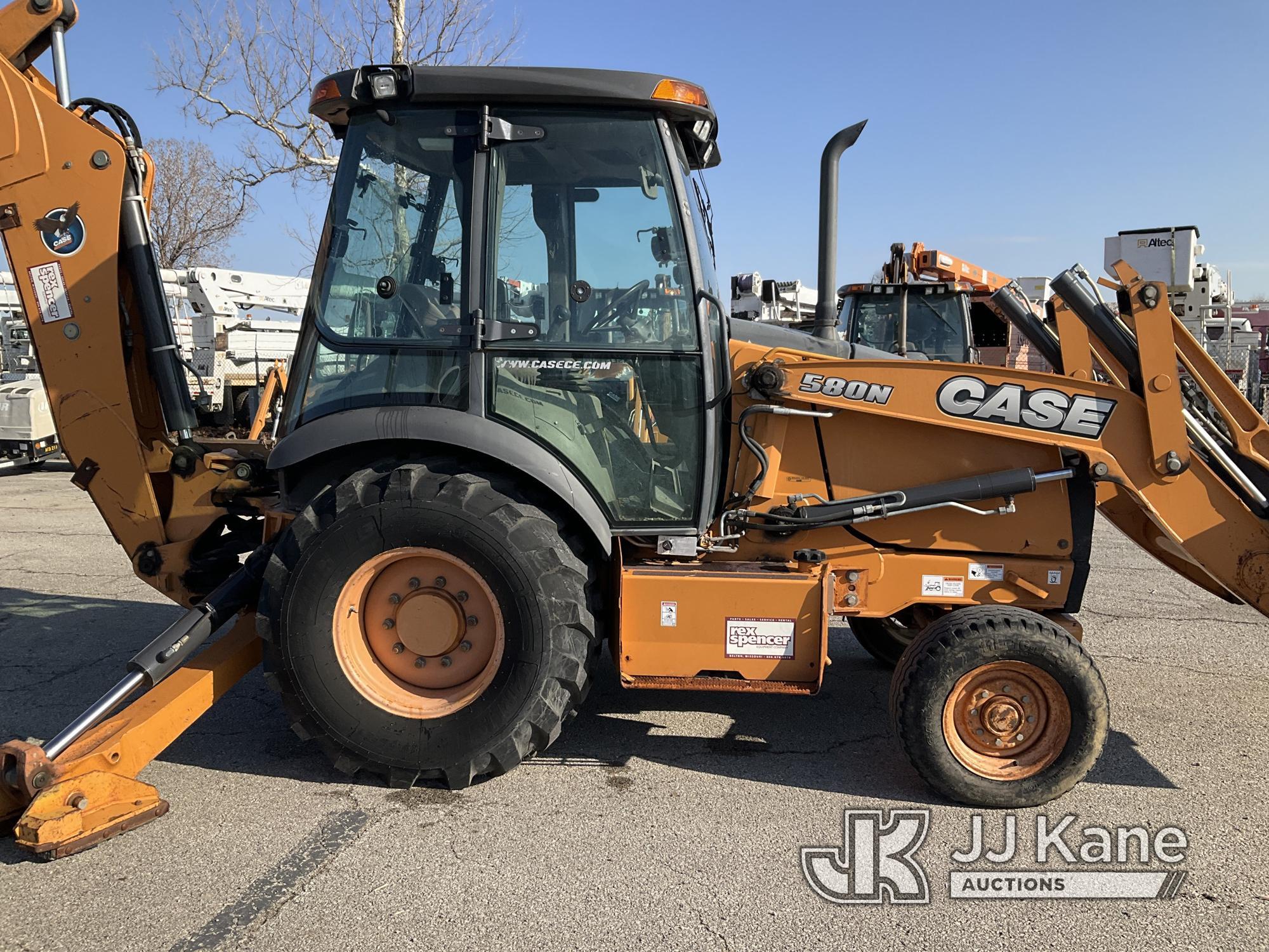 (Kansas City, MO) 2014 Case 580N Tractor Loader Extendahoe Runs & Operates