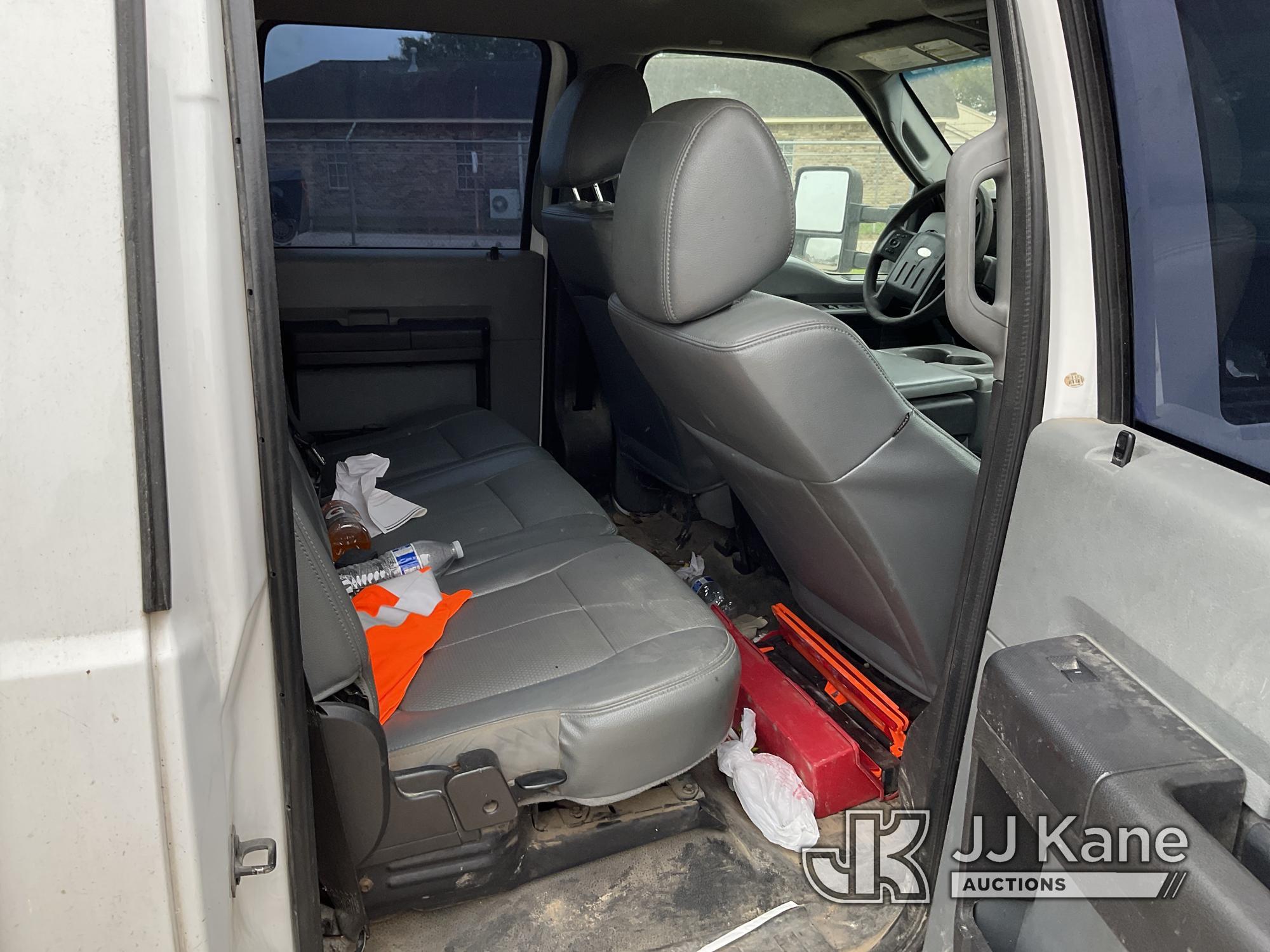 (Cypress, TX) 2013 Ford F350 Crew-Cab Service Truck Runs & Moves) (Airbag Light On, Minor Body Damag