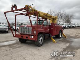 (Kansas City, MO) Altec D945TR, Digger Derrick rear mounted on 1997 GMC C7500 Utility Truck Runs & M