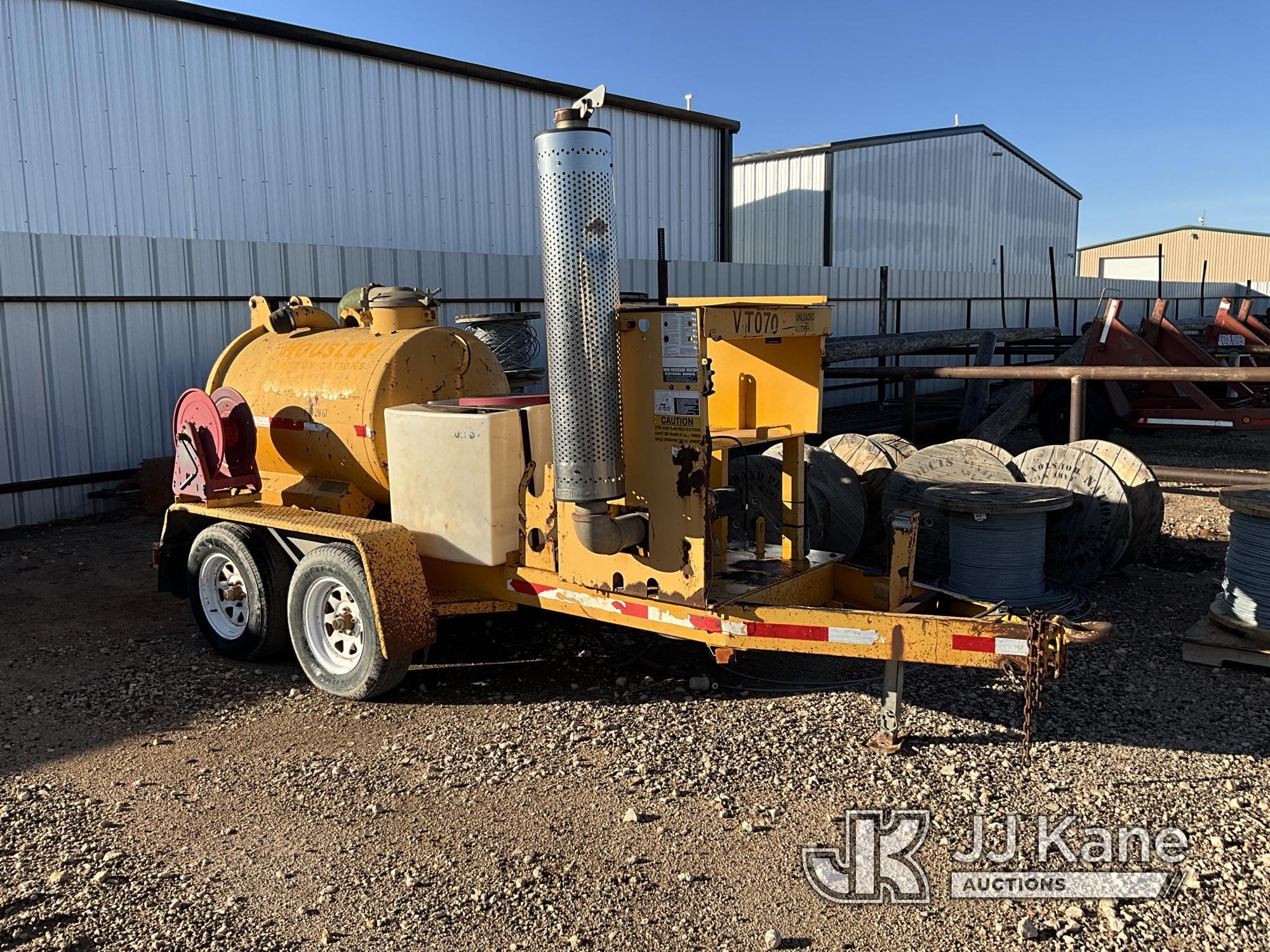 (Wolfforth, TX) 2005 Vactron PMD-00 T/A Vacuum Excavation Trailer Not Running) (Parts Only, Missing