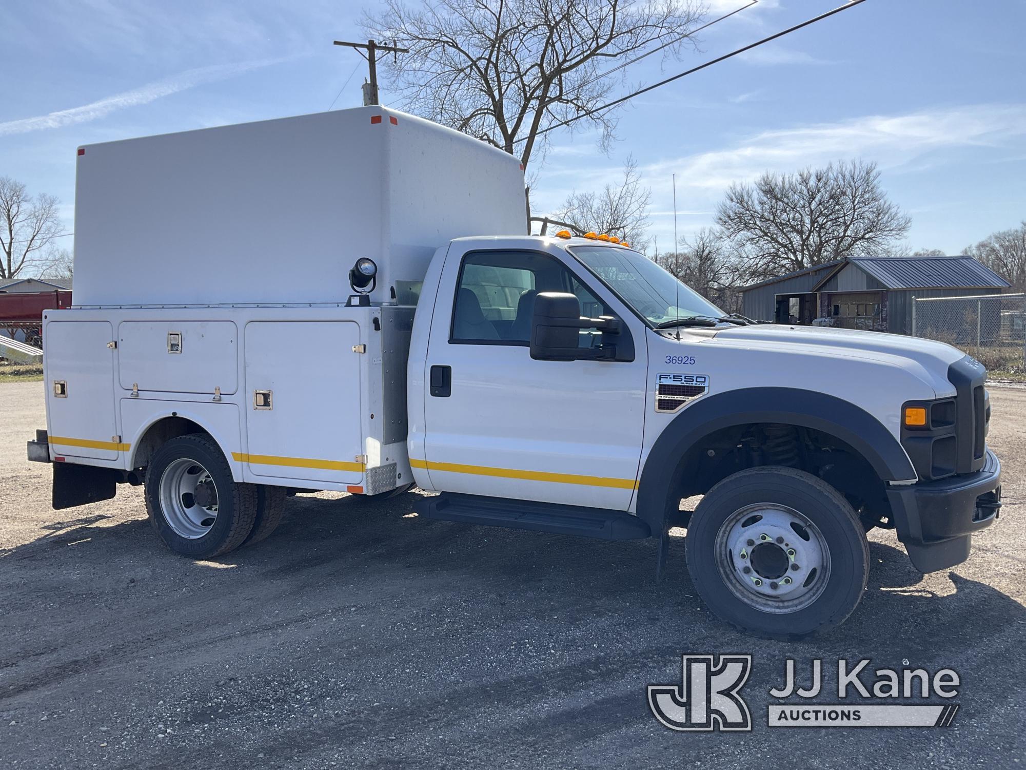 (South Beloit, IL) 2009 Ford F550 High Top Service Truck Runs & Moves