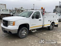 (South Beloit, IL) 2007 GMC Sierra 2500HD 4x4 Service Truck Not Running, Condition Unknown, Has Powe