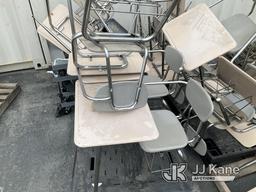 (Jurupa Valley, CA) 4 Pallets Of School Desks & Metal Carts (Used) NOTE: This unit is being sold AS