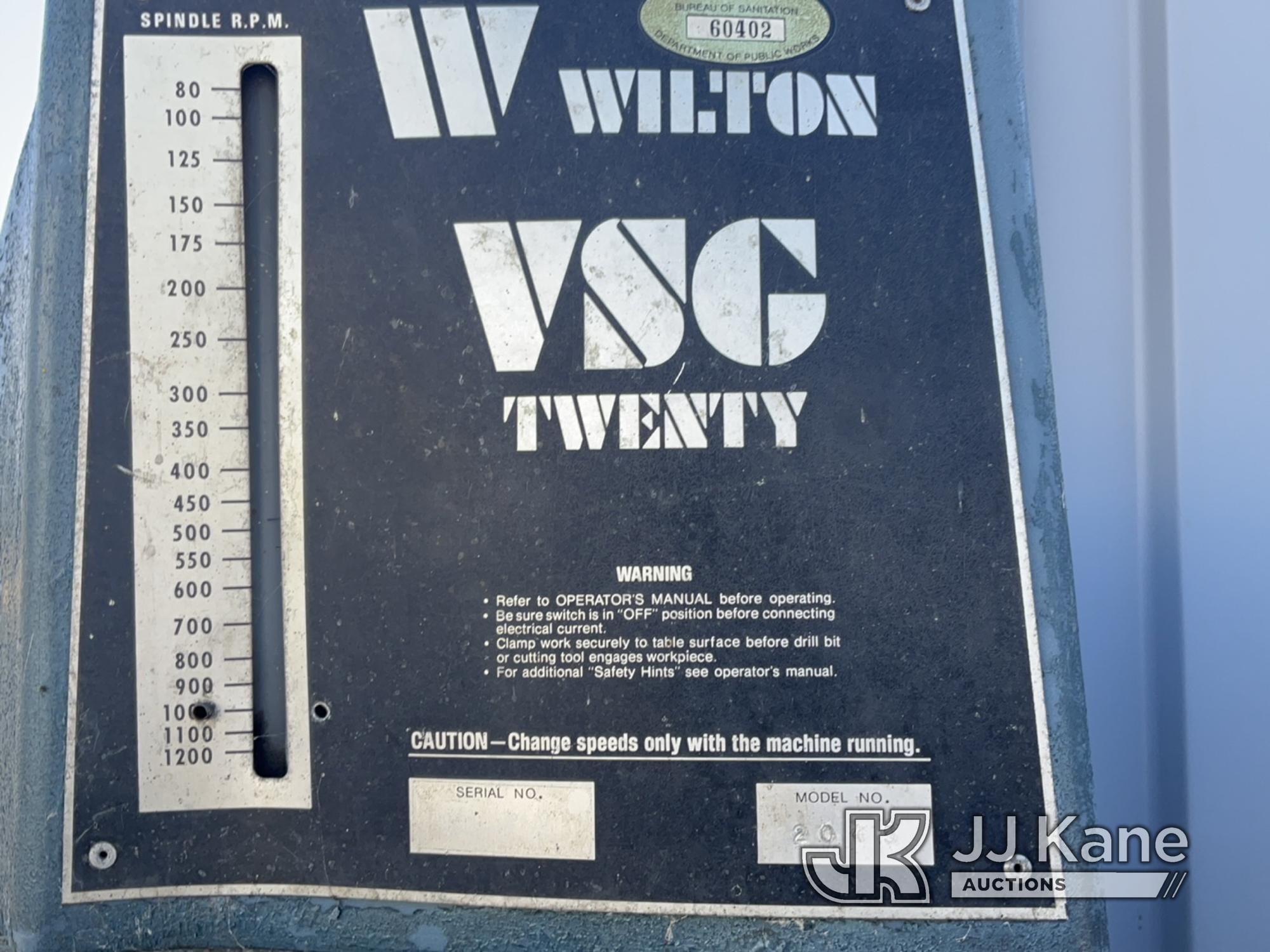 (Jurupa Valley, CA) 1 Wilton Drill Press (Used ) NOTE: This unit is being sold AS IS/WHERE IS via Ti