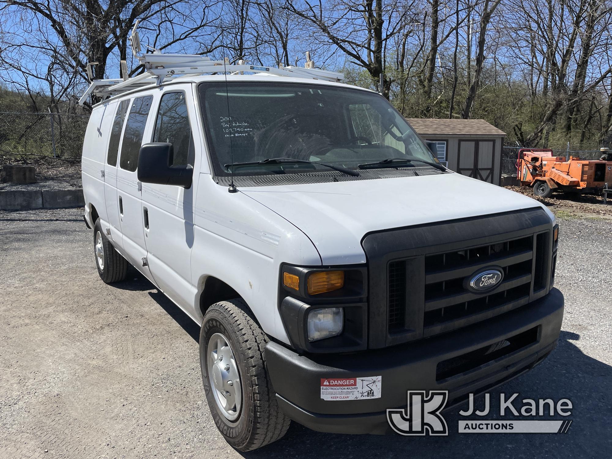 (Plymouth Meeting, PA) 2011 Ford E250 Cargo Van Runs & Moves, Body & Rust Damage, Low Fuel