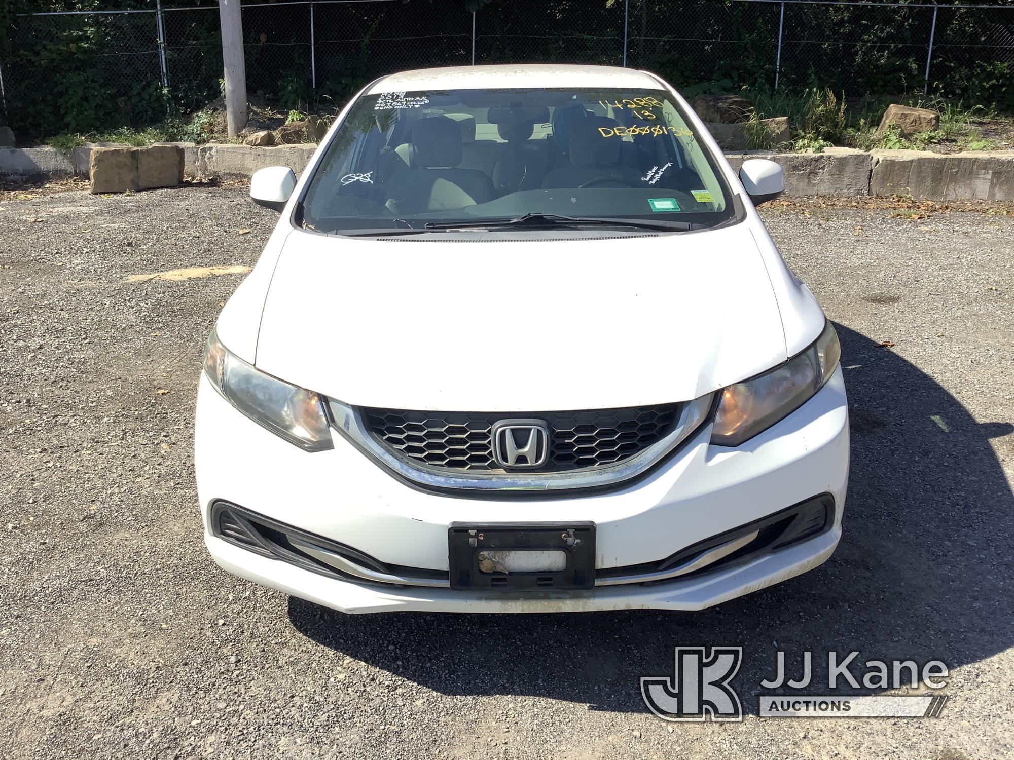 (Plymouth Meeting, PA) 2013 Honda Civic 4-Door Sedan CNG Only) (Not Running, Main Fuse Bad, Body & R