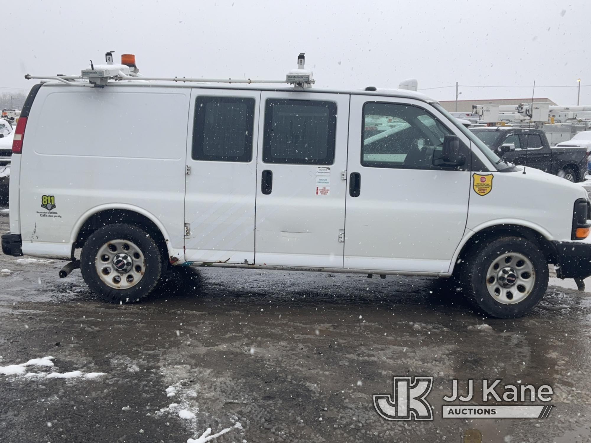 (Rome, NY) 2013 GMC Savana G1500 AWD Cargo Van Runs & Moves, Body & Rust Damage, Side Cargo Doors Do