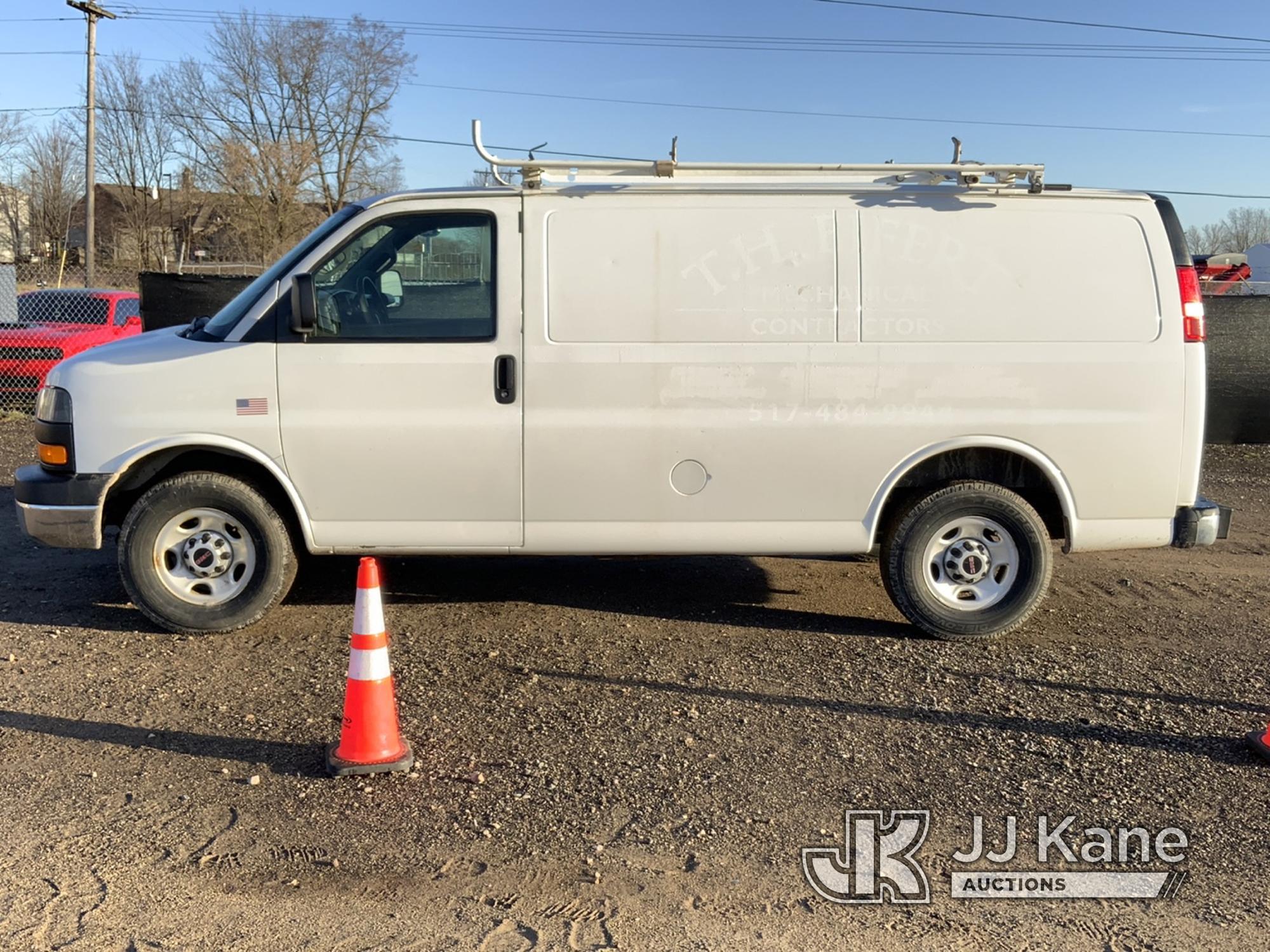 (Charlotte, MI) 2016 GMC Savana G1500 Cargo Van Runs, Moves, Engine Light, Service Traction Control,