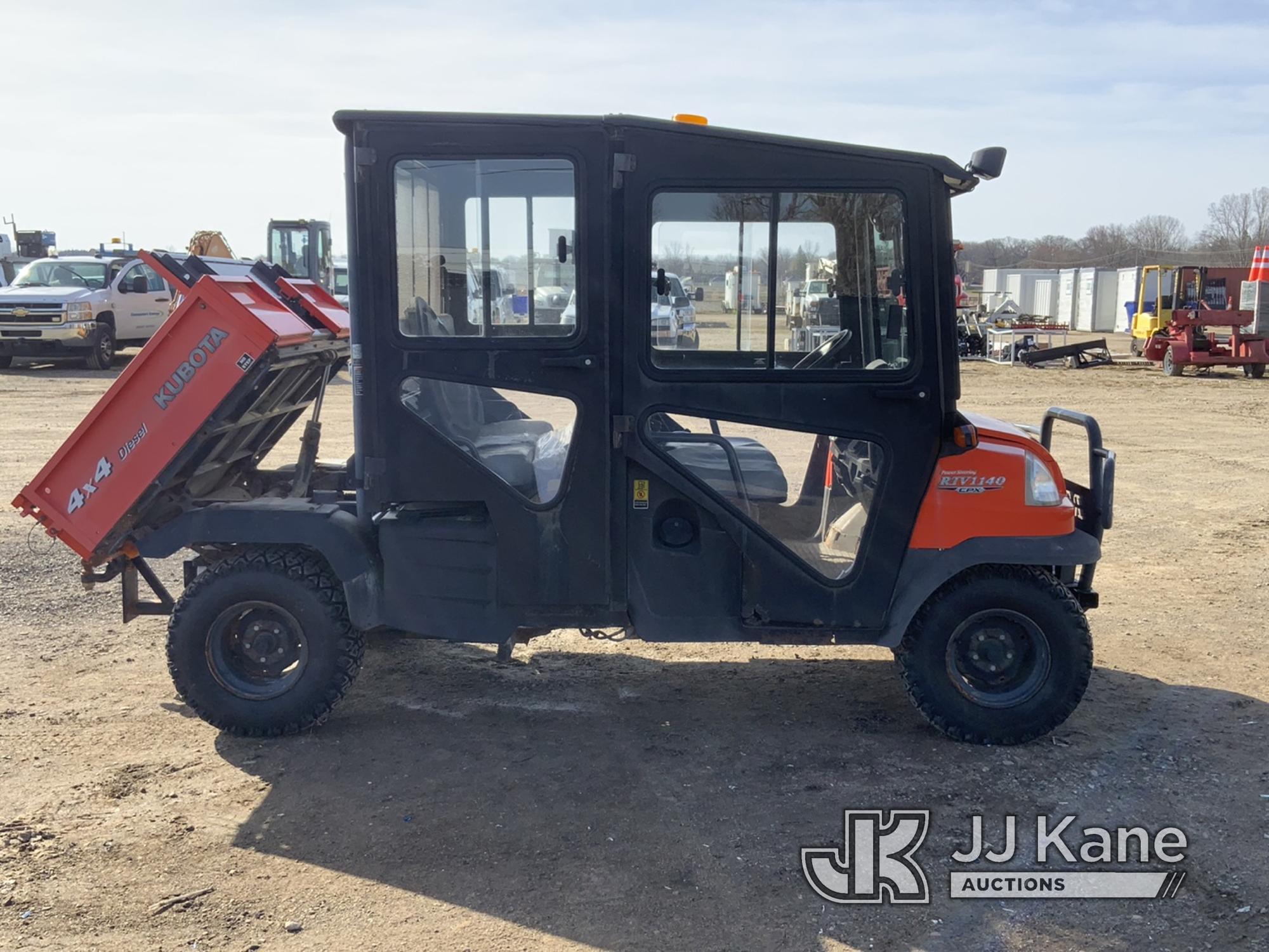 (Charlotte, MI) 2014 Kubota RTV-1140 CPX All-Terrain Vehicle Runs, Moves, Rust, Battery Light