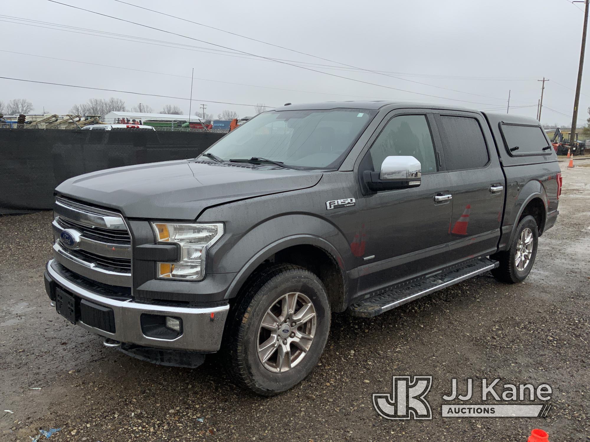 (Charlotte, MI) 2016 Ford F150 4x4 Crew-Cab Pickup Truck Runs, Moves