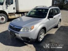 2010 Subaru Forester 4-Door Sport Utility Vehicle Not Running Or Moving, Rust Damage, Minor Body Dam