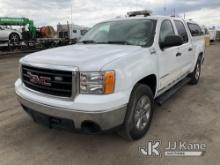 2009 GMC Sierra Hybrid 4x4 Crew-Cab Pickup Truck Runs & Moves, Body & Rust Damage, Service Stability