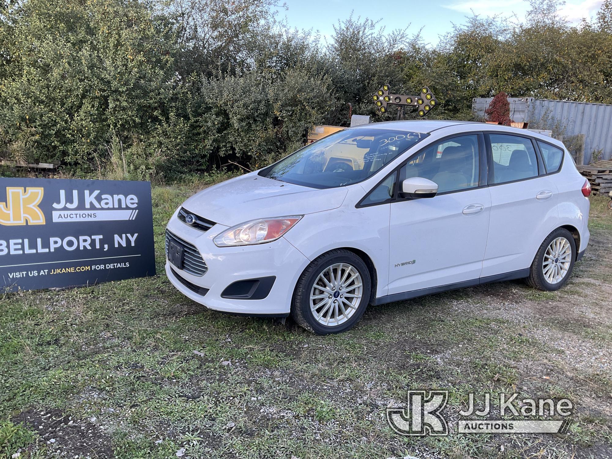 (Bellport, NY) 2016 Ford C-Max Hybrid 4-Door Hatch Back Runs & Moves, Stop Safely Warning On, Bad Ba