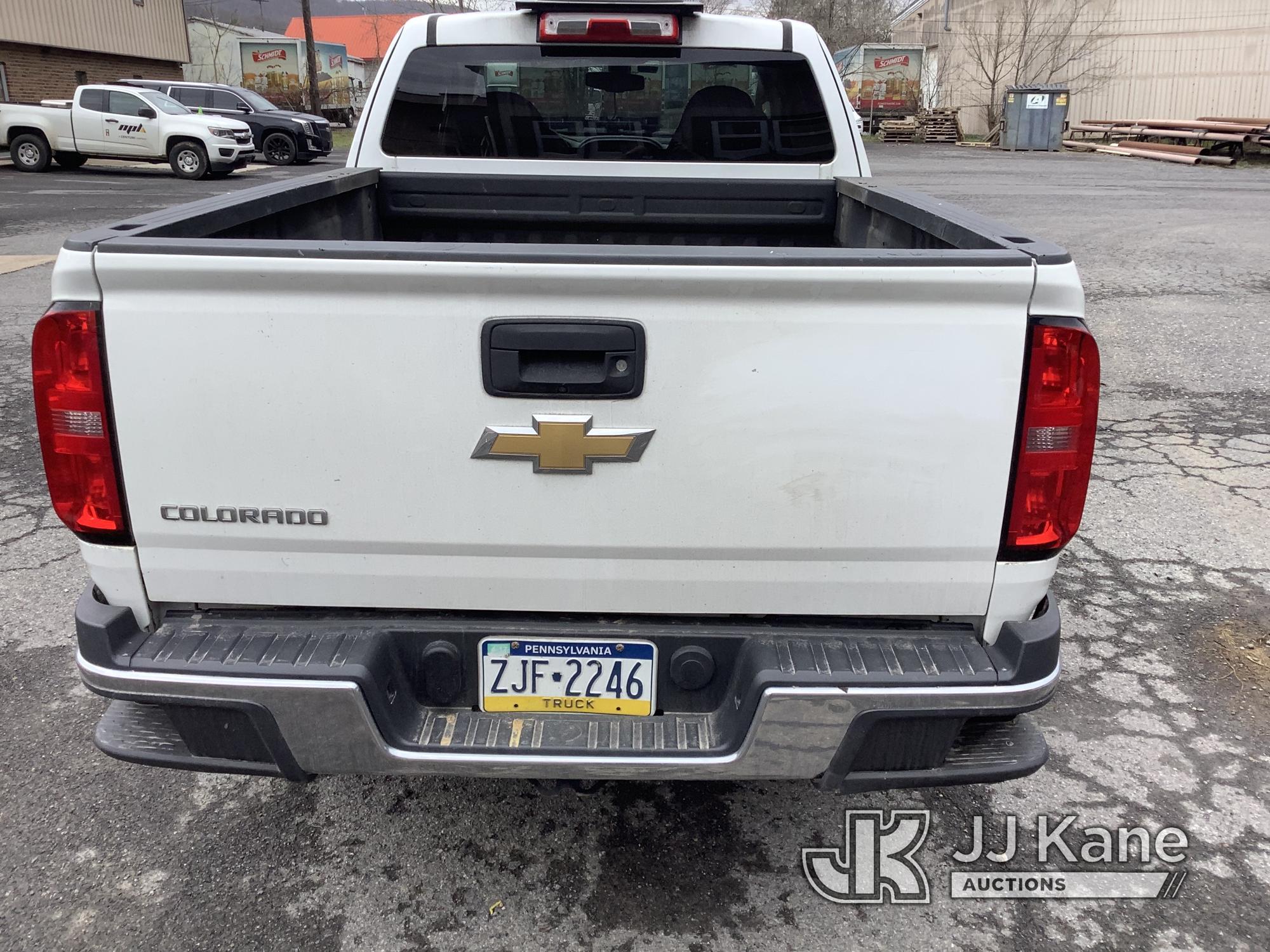 (Cumberland, MD) 2016 Chevrolet Colorado 4x4 Extended-Cab Pickup Truck Runs & Moves, Rust & Body Dam