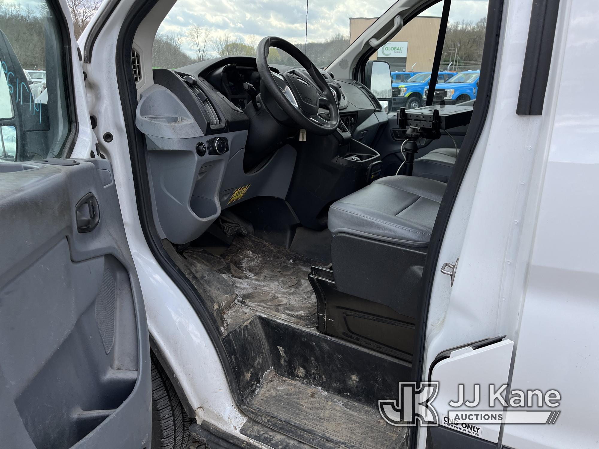 (Smock, PA) 2019 Ford Transit Cargo Van CNG Only) (Runs & Moves, Broken Driver Door Latch Release/Wi