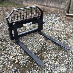 (Shrewsbury, MA) JBX 4000 48in skid steer fork attachments (New/Unused) NOTE: This unit is being sol
