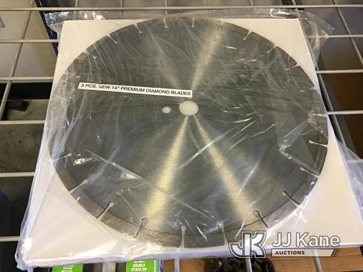 (Shrewsbury, MA) (3) 14in Diamond Blades (New/Unused) NOTE: This unit is being sold AS IS/WHERE IS v