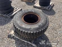 (2) Matador Power 12.00 R20 Tires On Steel Rims (Used) NOTE: This unit is being sold AS IS/WHERE IS 