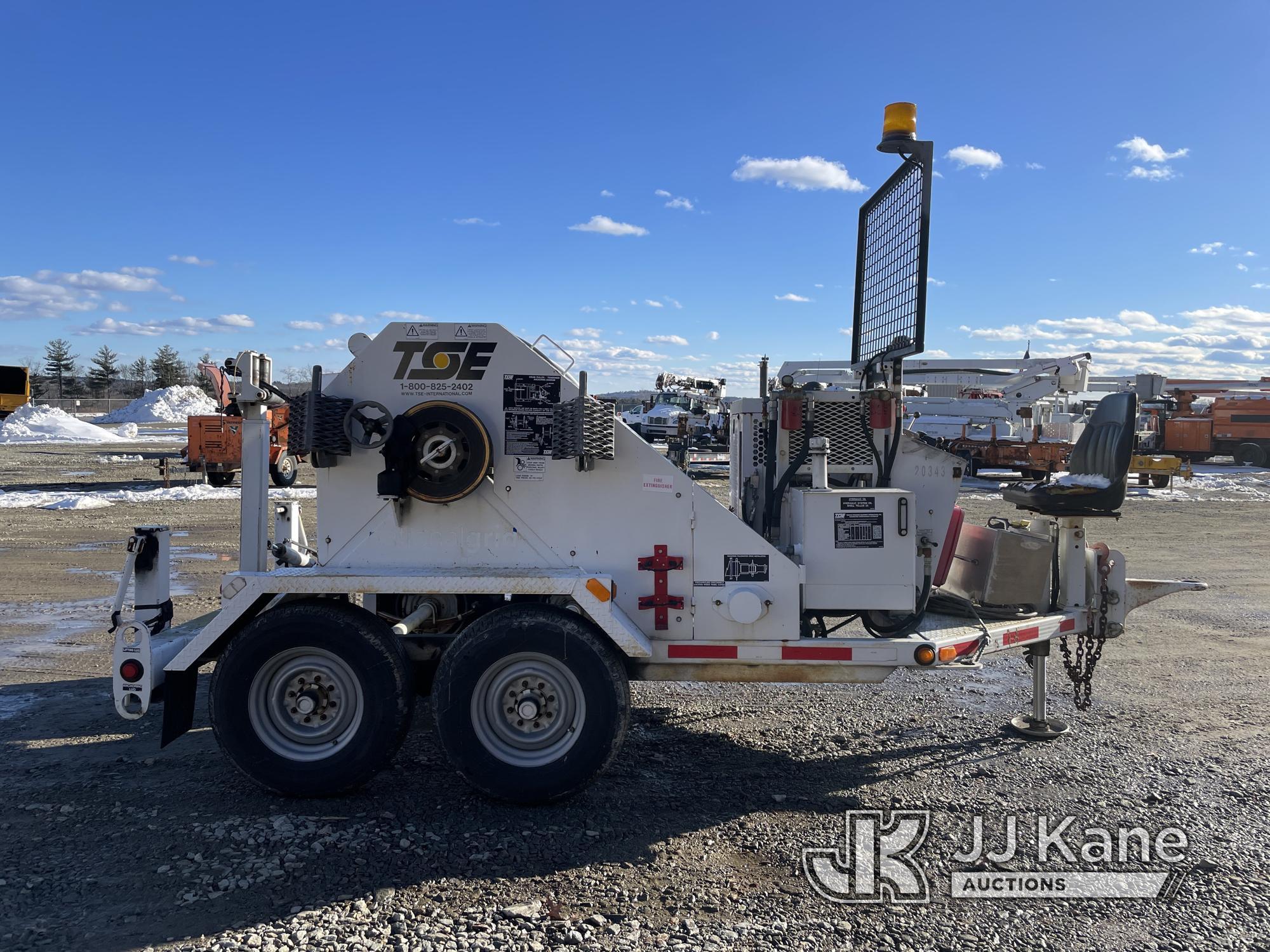 (Shrewsbury, MA) 2013 TSE DPT-30 Single-Drum Puller, trailer mtd Runs & Operates) (Rust Damage