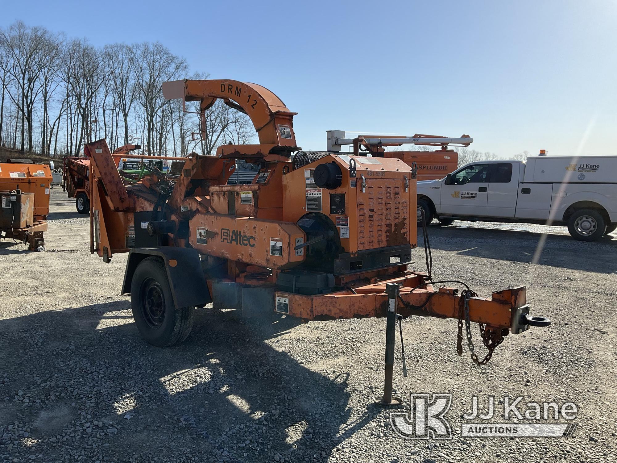 (Shrewsbury, MA) 2015 Altec DRM12 Chipper (12in Drum) Runs) (Operating Condition Unknown, Rust Damag