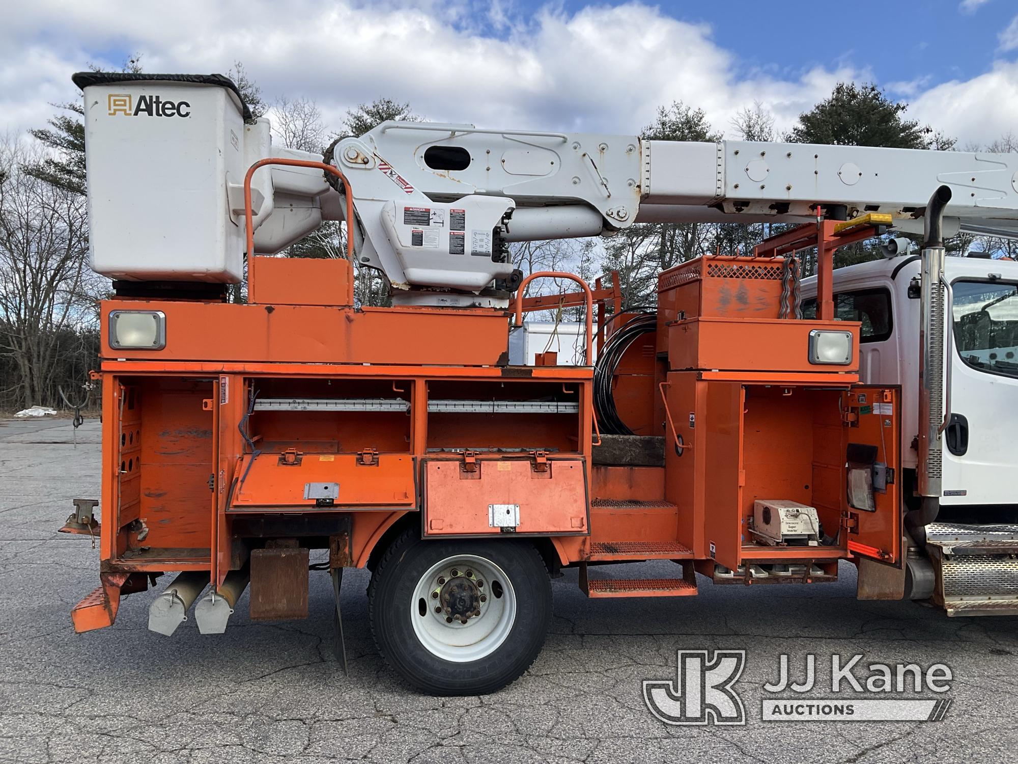 (Wells, ME) Altec AM50-MH, Over-Center Material Handling Bucket Truck rear mounted on 2009 Freightli