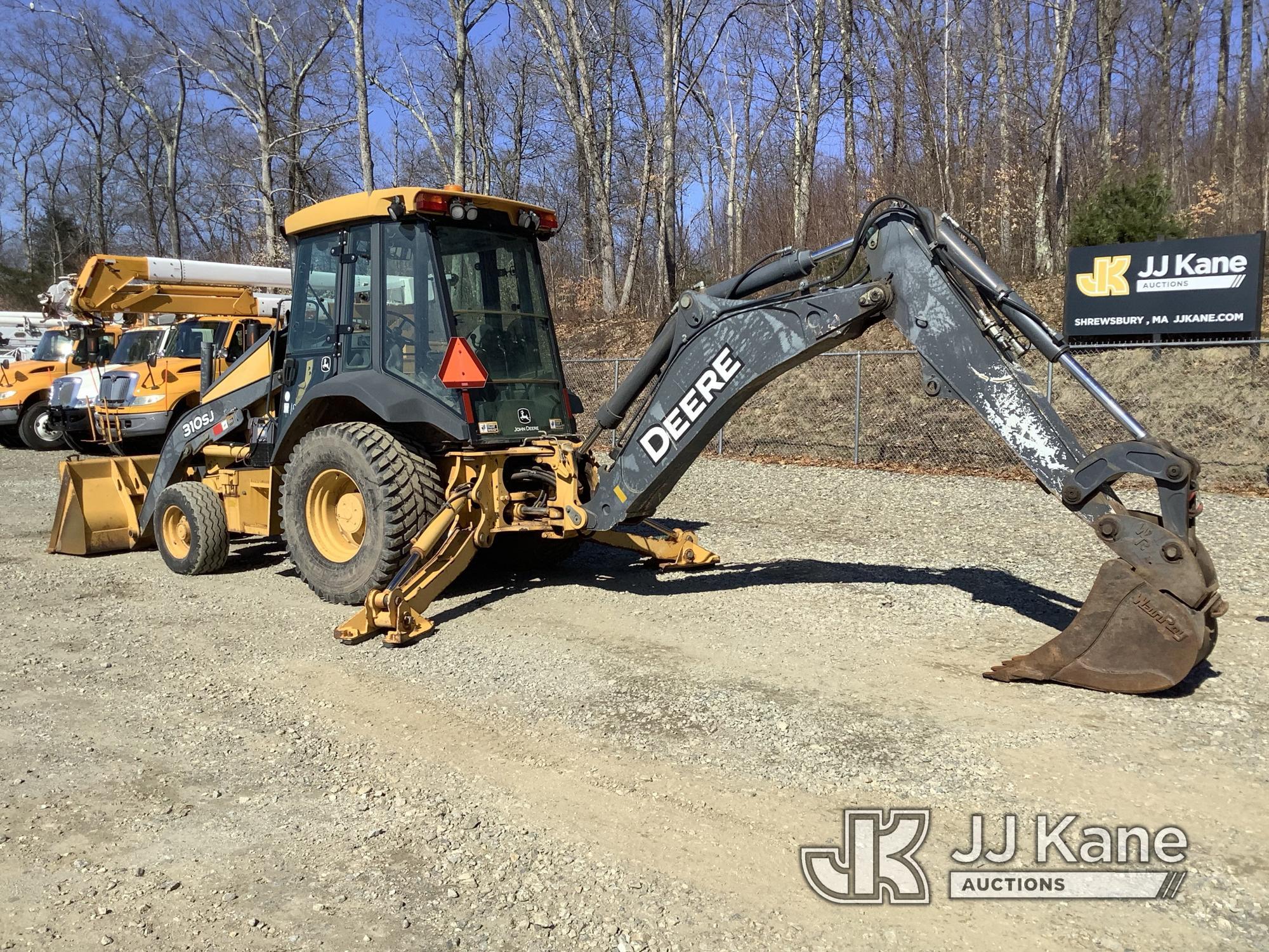 (Shrewsbury, MA) 2011 John Deere 310SJ Tractor Loader Backhoe No Title) (Runs, Moves & Operates) (Ba