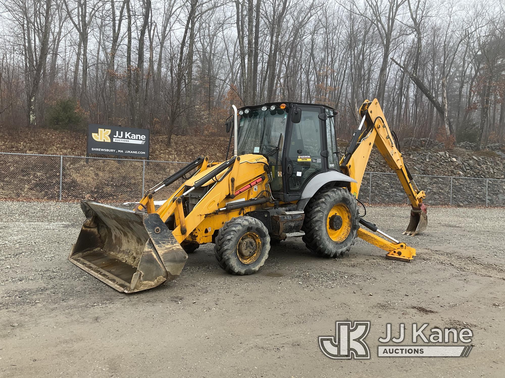 (Shrewsbury, MA) 2016 JCB 3CX-14 4x4 Tractor Loader Backhoe Runs, Moves & Operates) (Damaged Front G