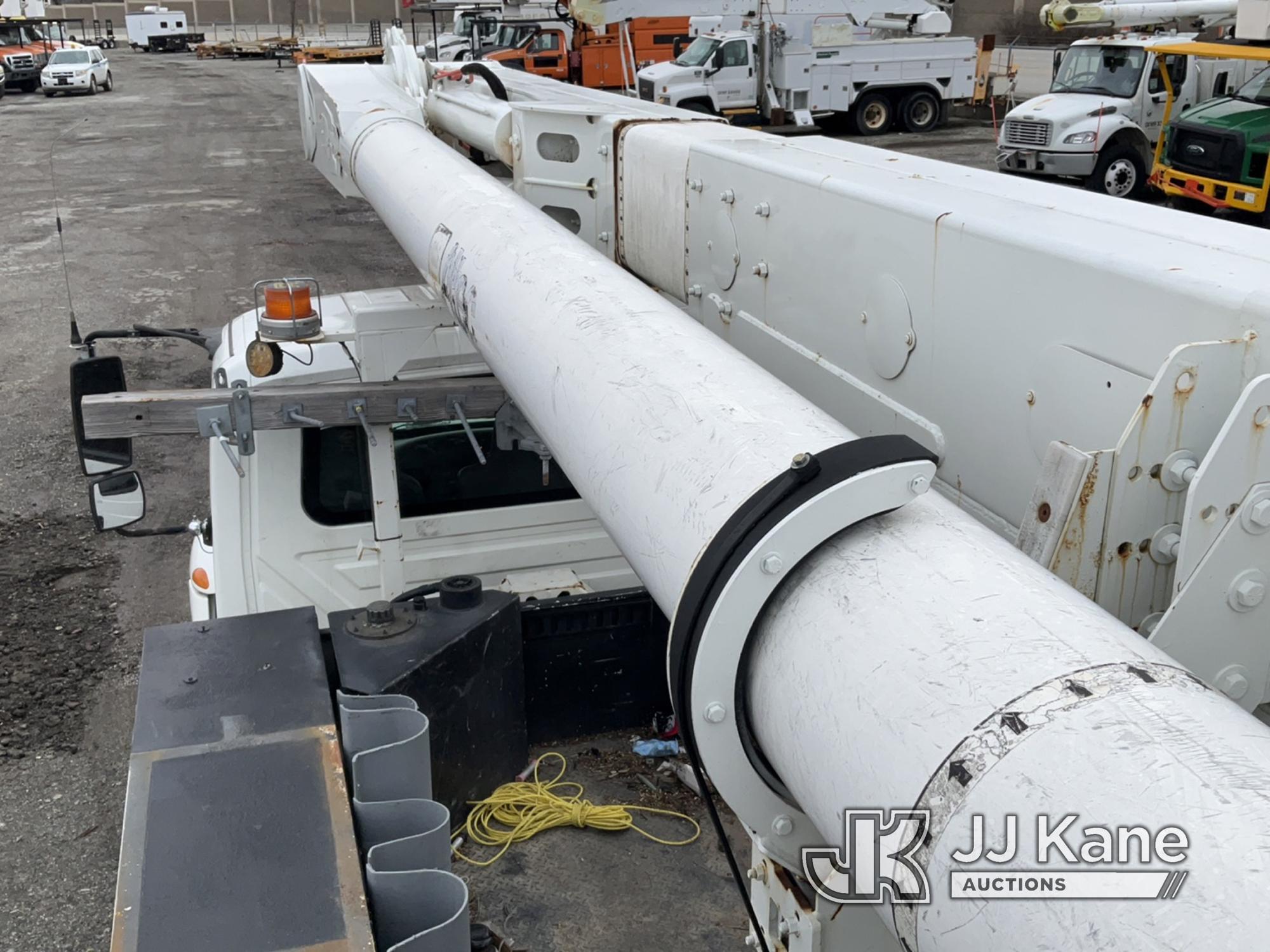 (Plymouth Meeting, PA) Altec AM55-E, Over-Center Material Handling Bucket Truck rear mounted on 2011