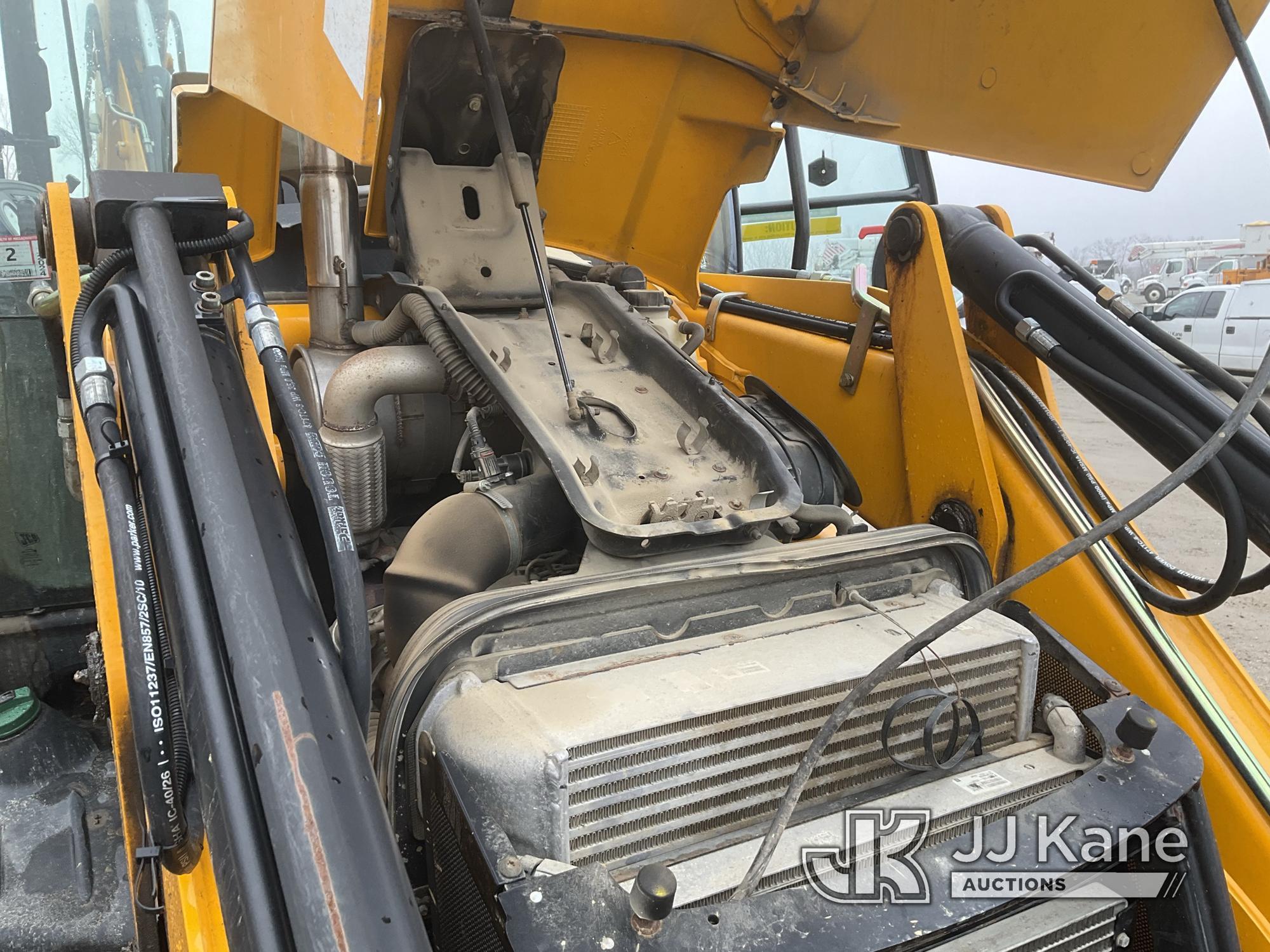 (Shrewsbury, MA) 2016 JCB 3CX-14 4x4 Tractor Loader Backhoe Runs, Moves & Operates) (Damaged Front G