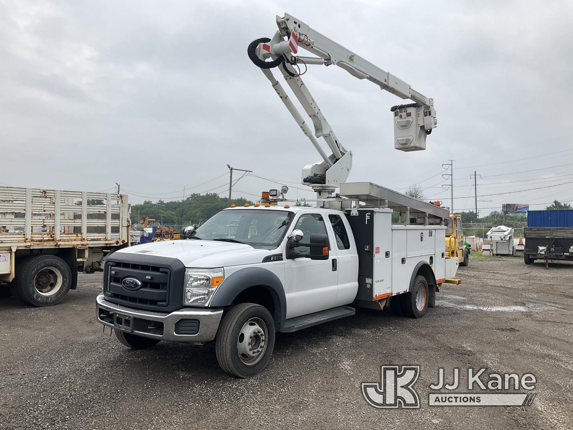 (Plymouth Meeting, PA) Altec AT40G, Articulating & Telescopic Bucket Truck mounted behind cab on 201