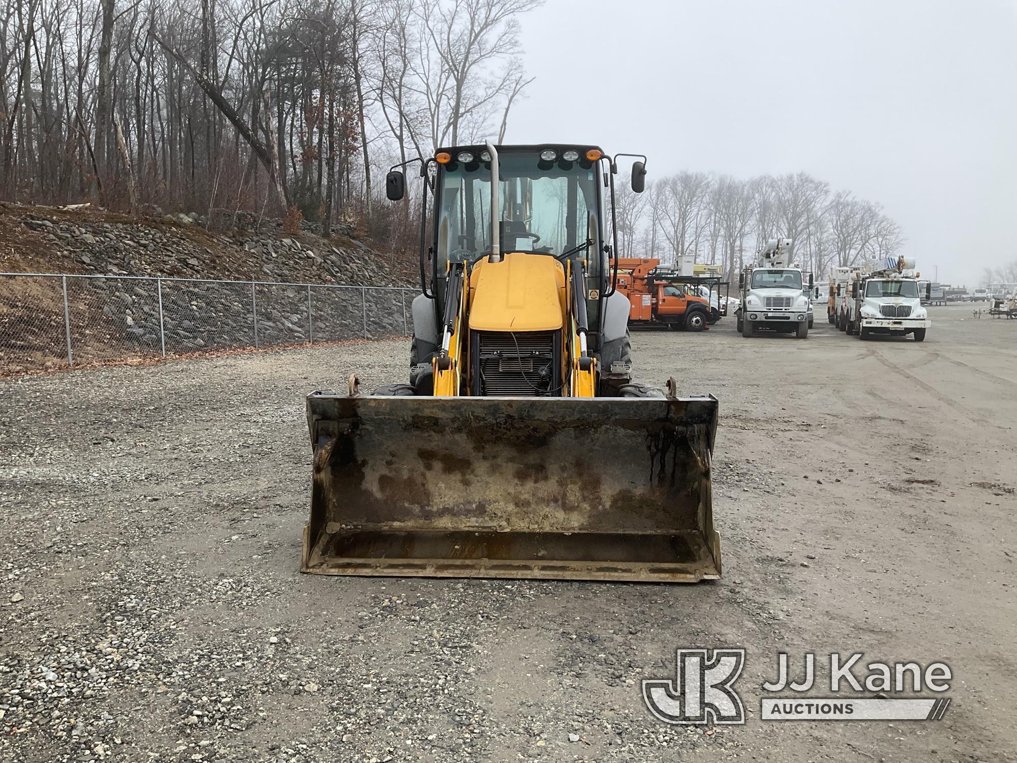 (Shrewsbury, MA) 2016 JCB 3CX-14 4x4 Tractor Loader Backhoe Runs, Moves & Operates) (Damaged Front G