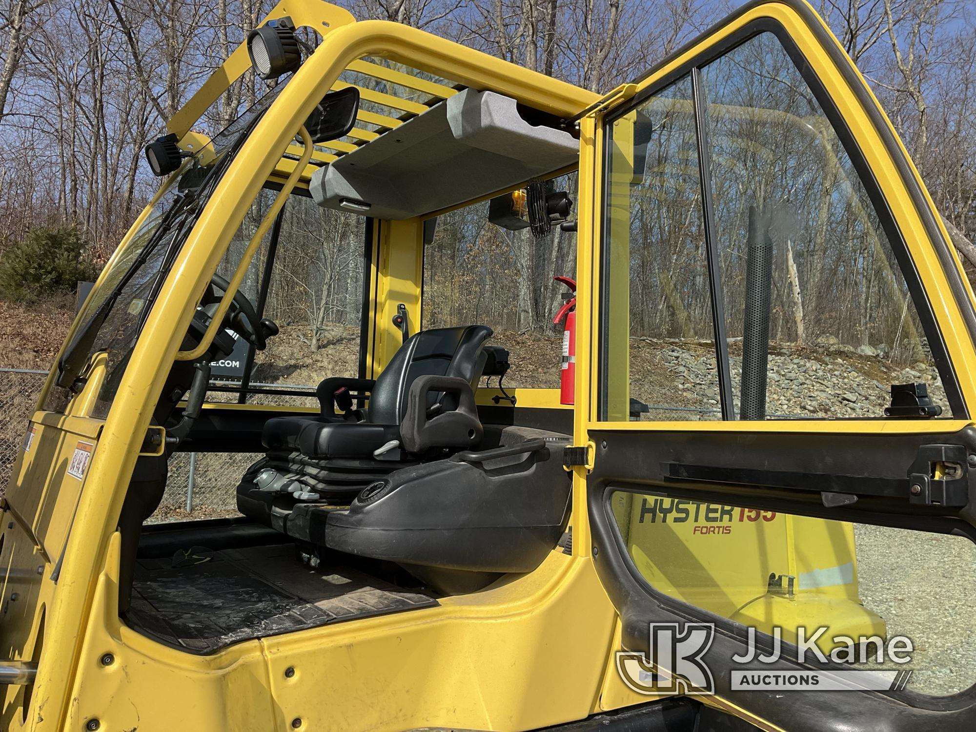 (Shrewsbury, MA) 2012 Hyster H155FT Rubber Tired Forklift Runs, Moves & Operates