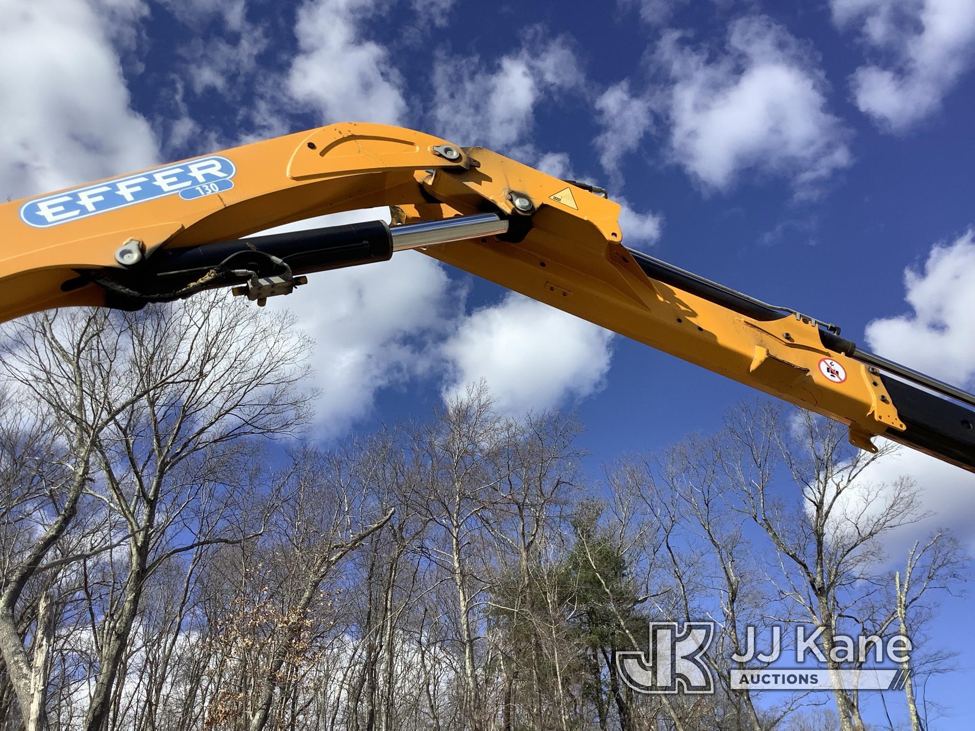 (Shrewsbury, MA) Effer 130/2S, Knuckleboom Crane mounted behind cab on 2015 International 4300 DuraS