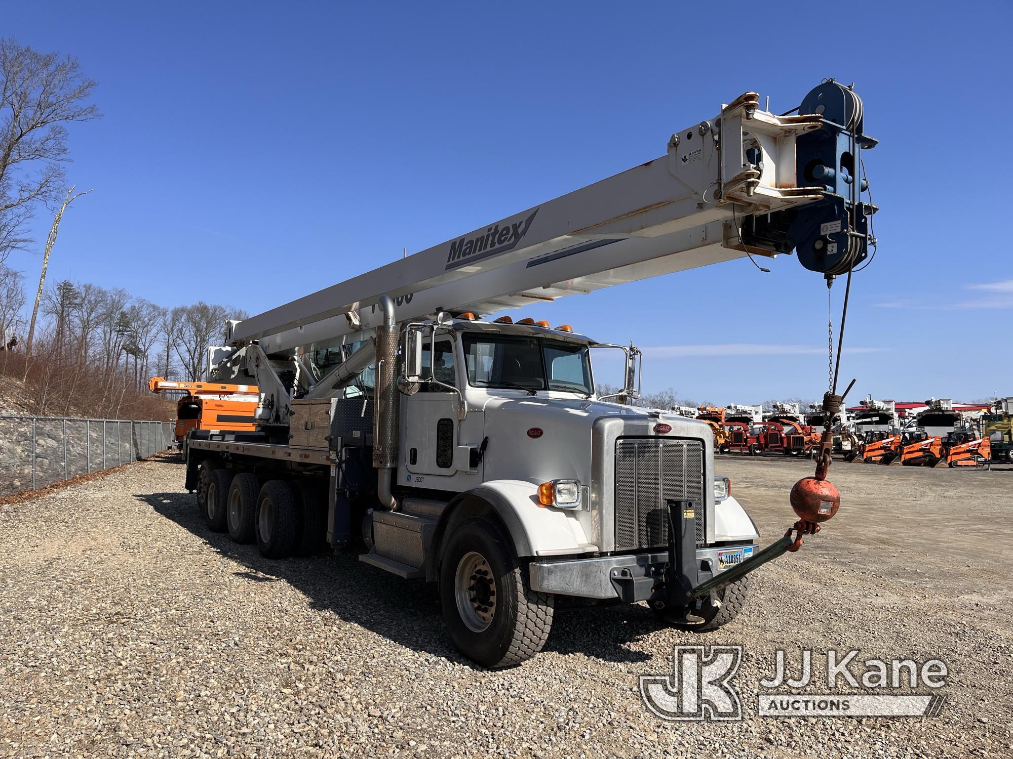 (Shrewsbury, MA) Manitex TC50155, Hydraulic Truck Crane rear mounted on 2017 Peterbilt 365 Tri-Axle