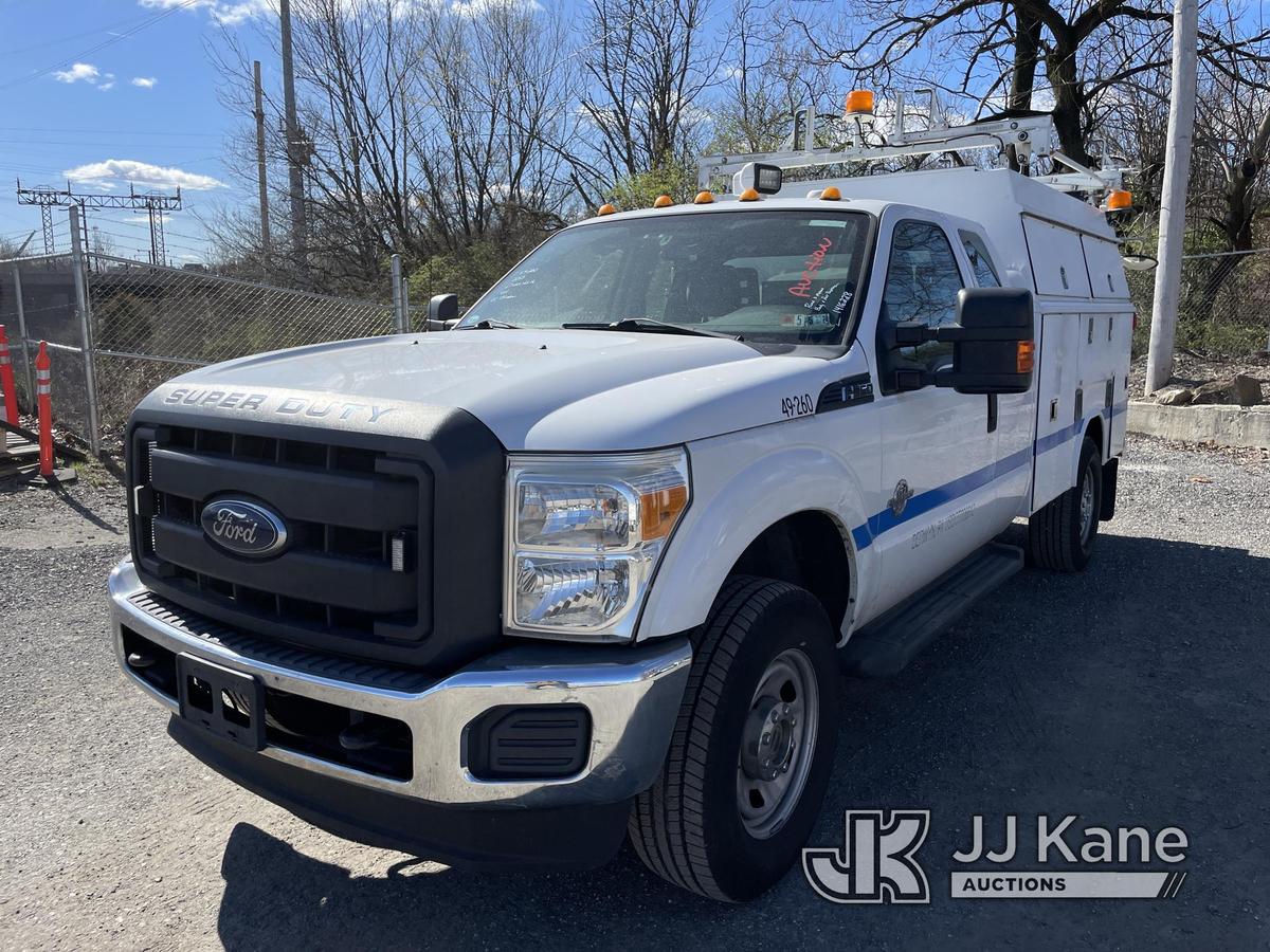 (Plymouth Meeting, PA) 2013 Ford F350 4x4 Extended-Cab Enclosed Service Truck Runs & Moves, Body & R