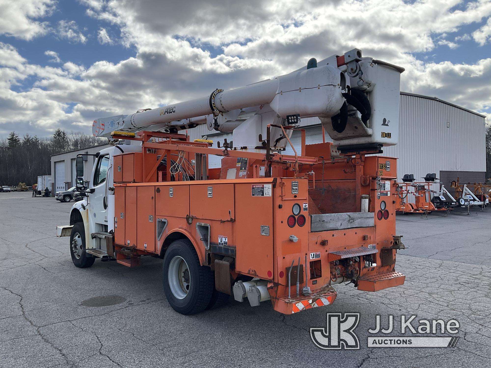 (Wells, ME) Altec AM50-MH, Over-Center Material Handling Bucket Truck rear mounted on 2009 Freightli