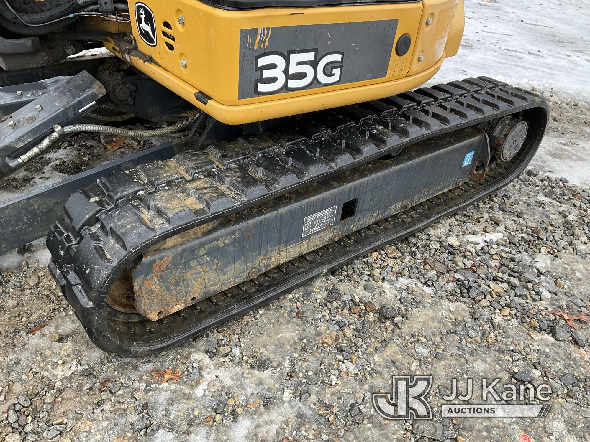 (Shrewsbury, MA) 2017 John Deere 35G Mini Hydraulic Excavator Runs, Moves & Operates