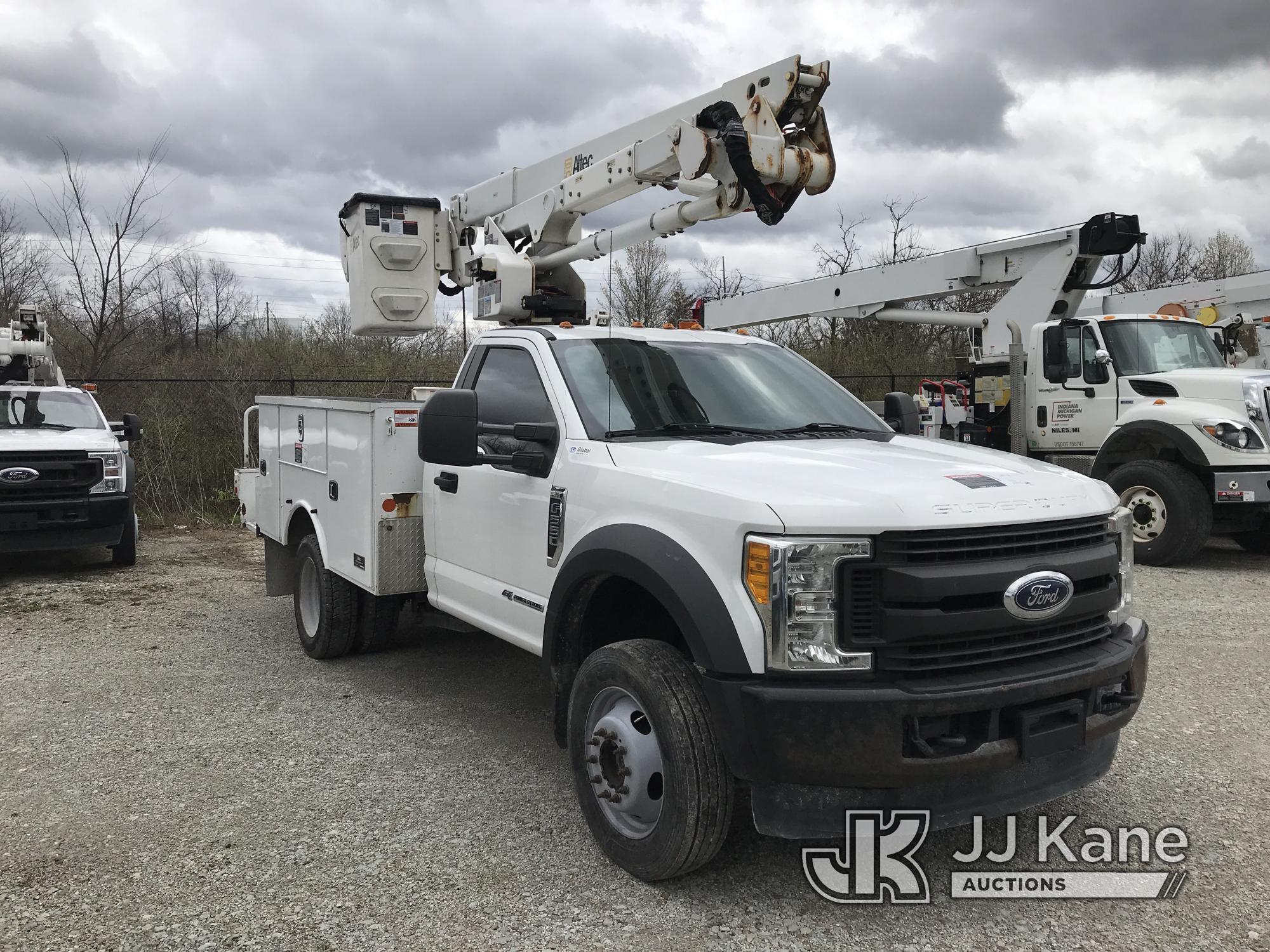 (Indianapolis, IN) Altec AT40G, Articulating & Telescopic Bucket Truck mounted behind cab on 2017 Fo