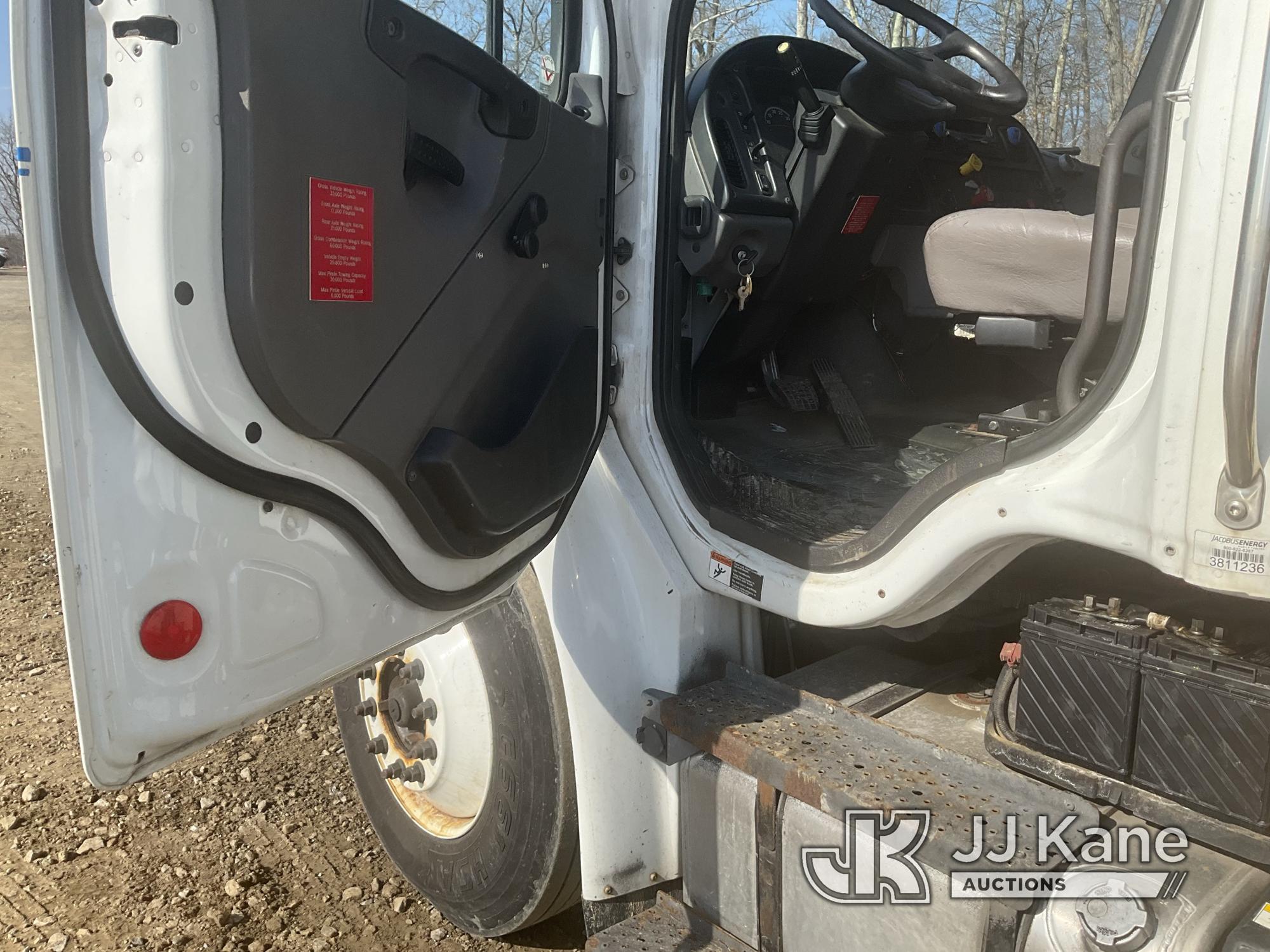 (Shrewsbury, MA) HiRanger HR52-MH, Material Handling Bucket Truck rear mounted on 2012 Freightliner