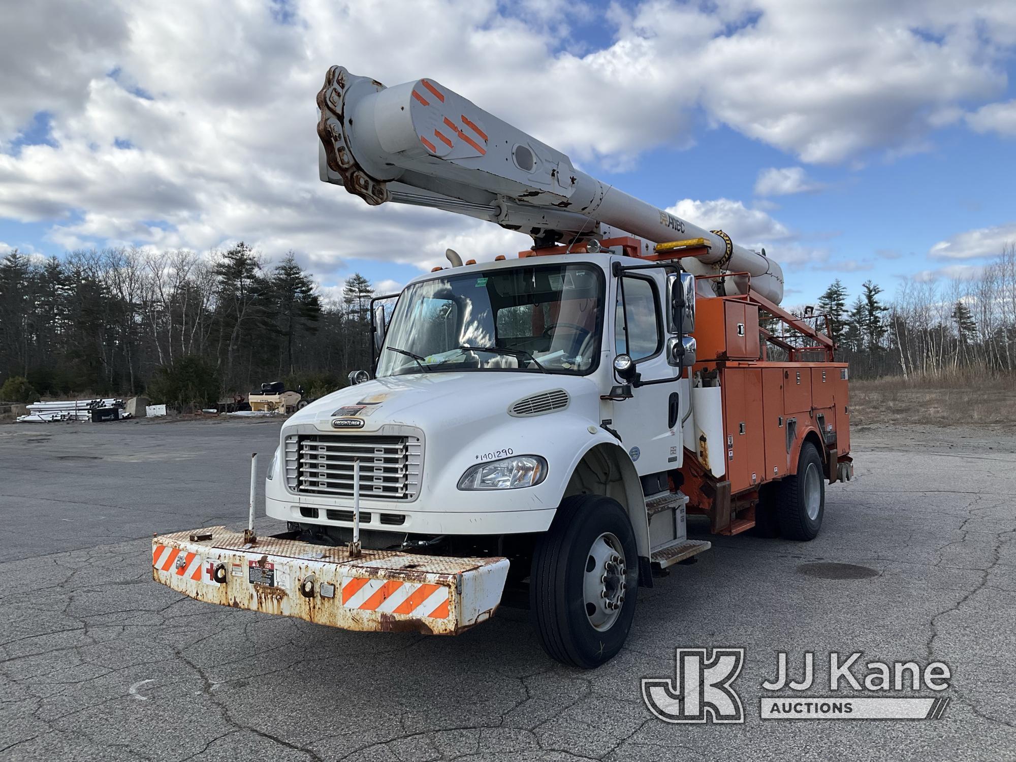 (Wells, ME) Altec AM50-MH, Over-Center Material Handling Bucket Truck rear mounted on 2009 Freightli