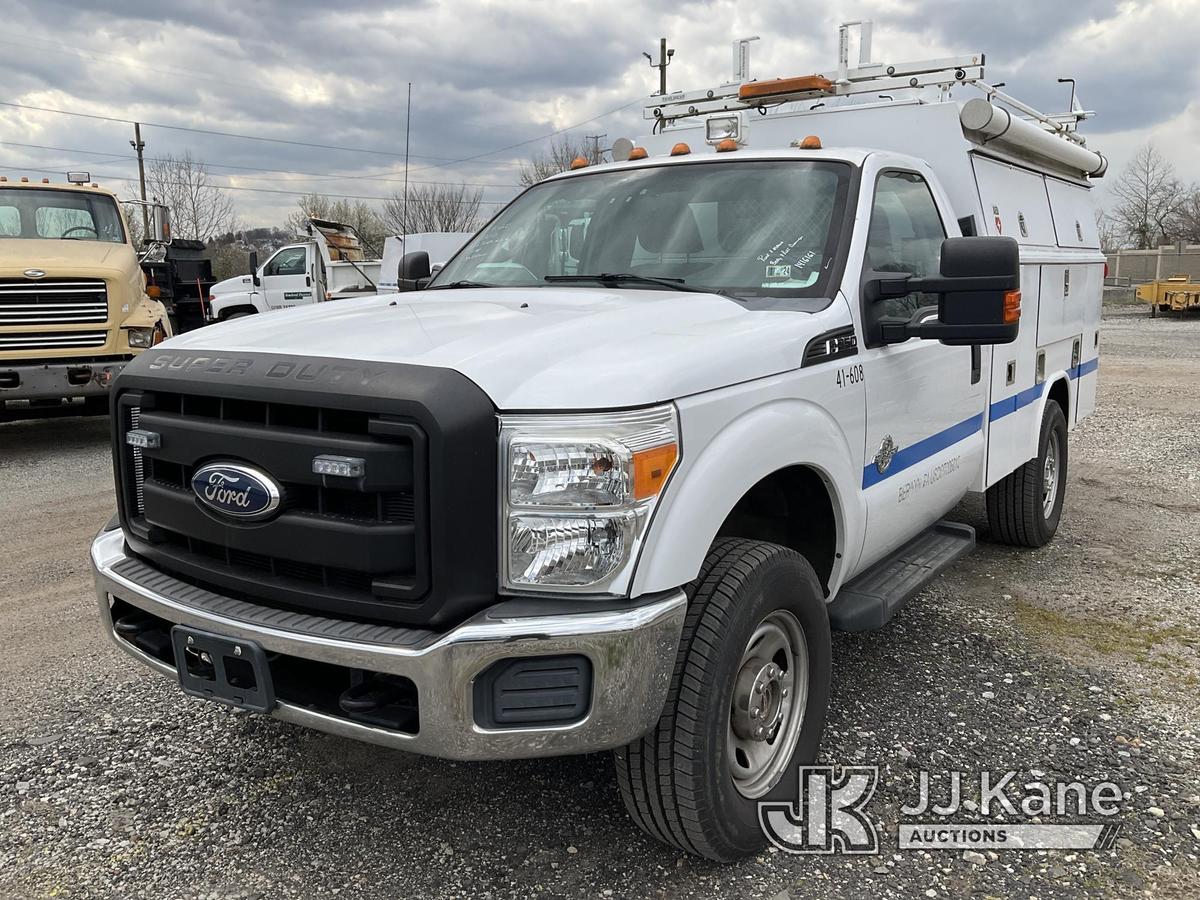 (Plymouth Meeting, PA) 2012 Ford F350 4x4 Enclosed Service Truck Runs & Moves, Body & Rust Damage, L
