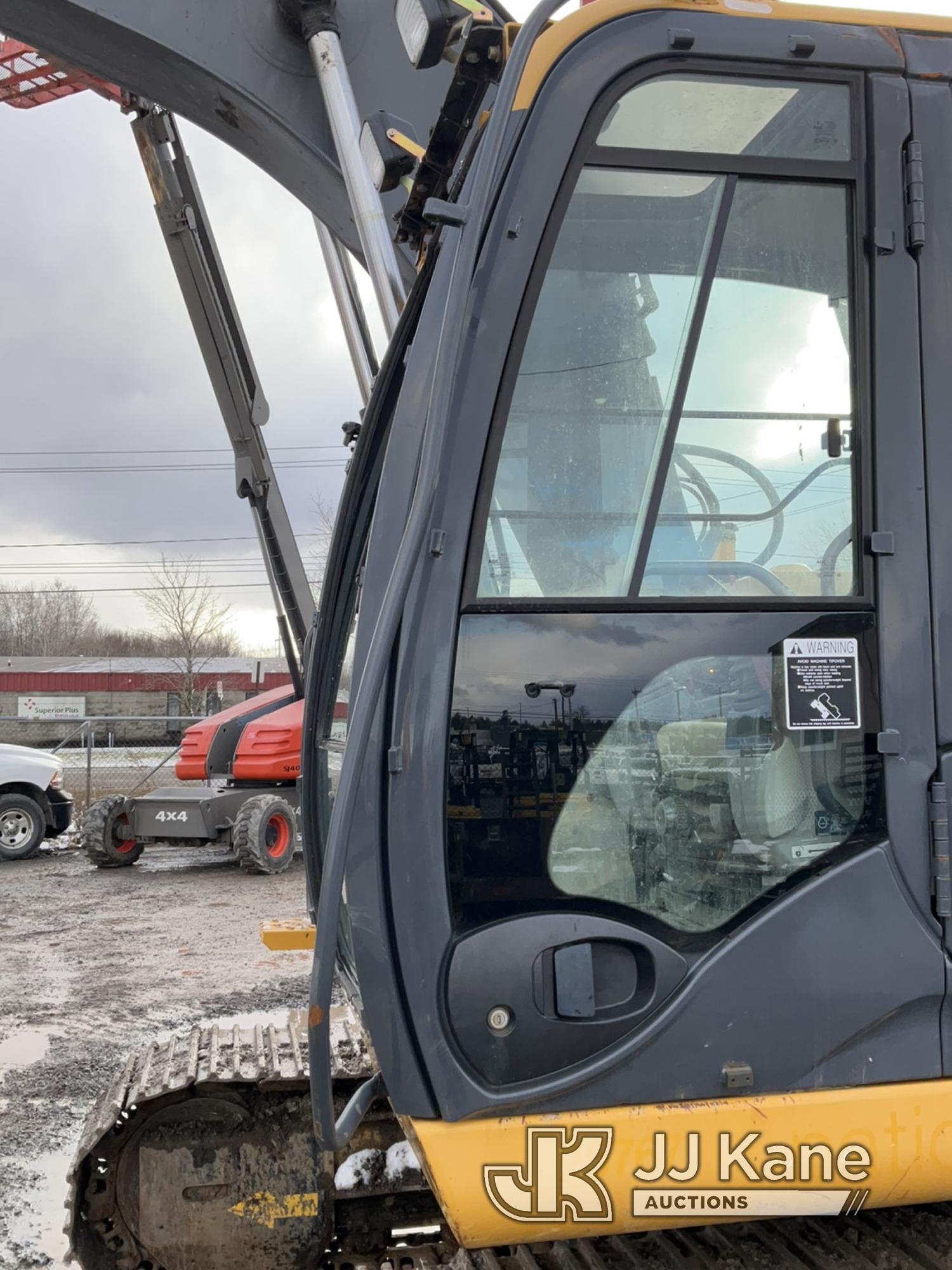 (Rome, NY) 2015 John Deere 135G Hydraulic Excavator Runs, Moves & Operates, Hand Grab Handle Damaged