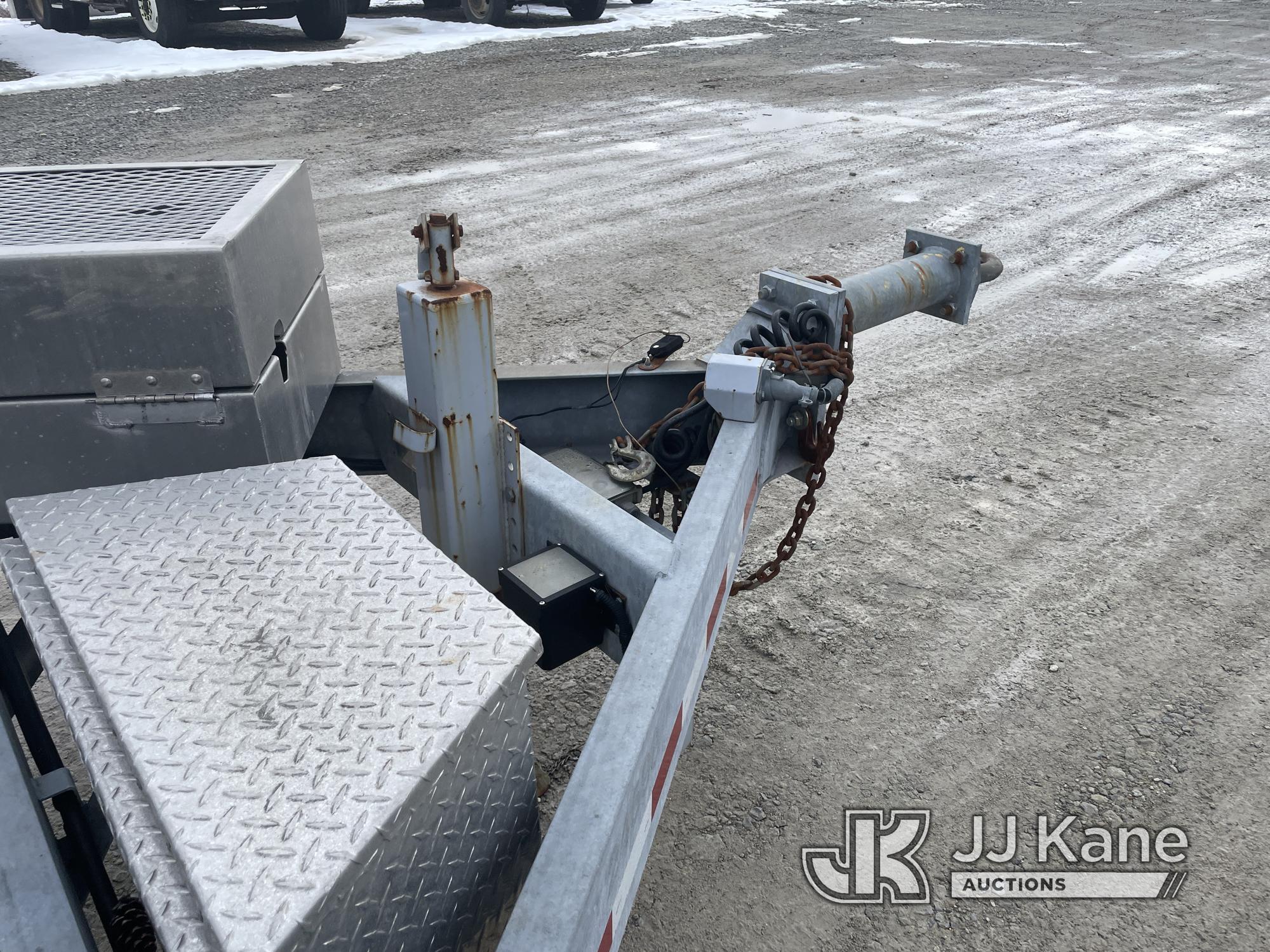 (Shrewsbury, MA) 2015 MGS Inc. Galvanized T/A Coiled Pipe Dispensing Trailer Pony Motor Not Running,