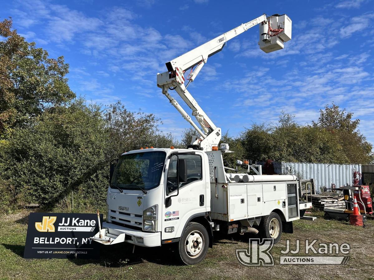 (Bellport, NY) Versalift SST37-EIH, Articulating & Telescopic Bucket Truck mounted behind cab on 201