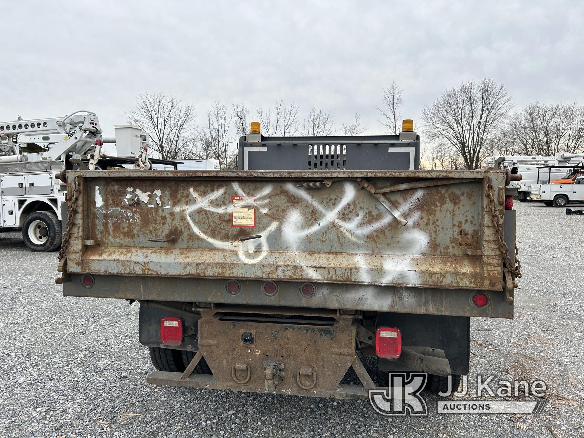 (Hagerstown, MD) 2015 Ford F550 Dump Truck Not Running, Engine Damage, Condition Unknown, Rust & Bod