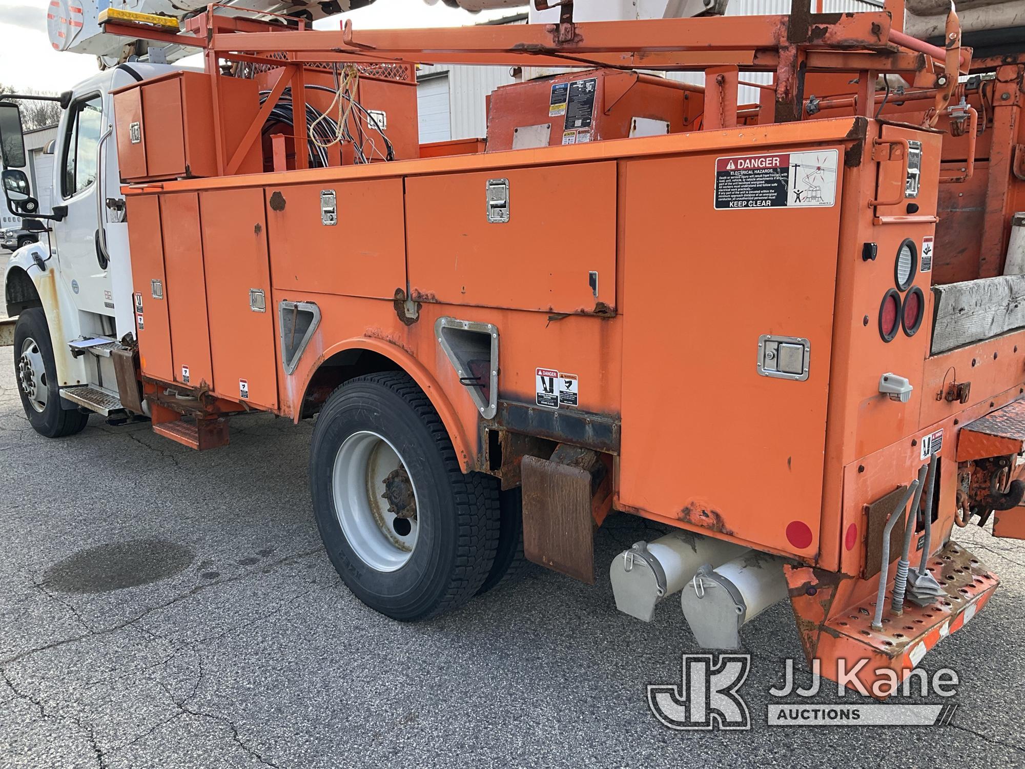 (Wells, ME) Altec AM50-MH, Over-Center Material Handling Bucket Truck rear mounted on 2009 Freightli