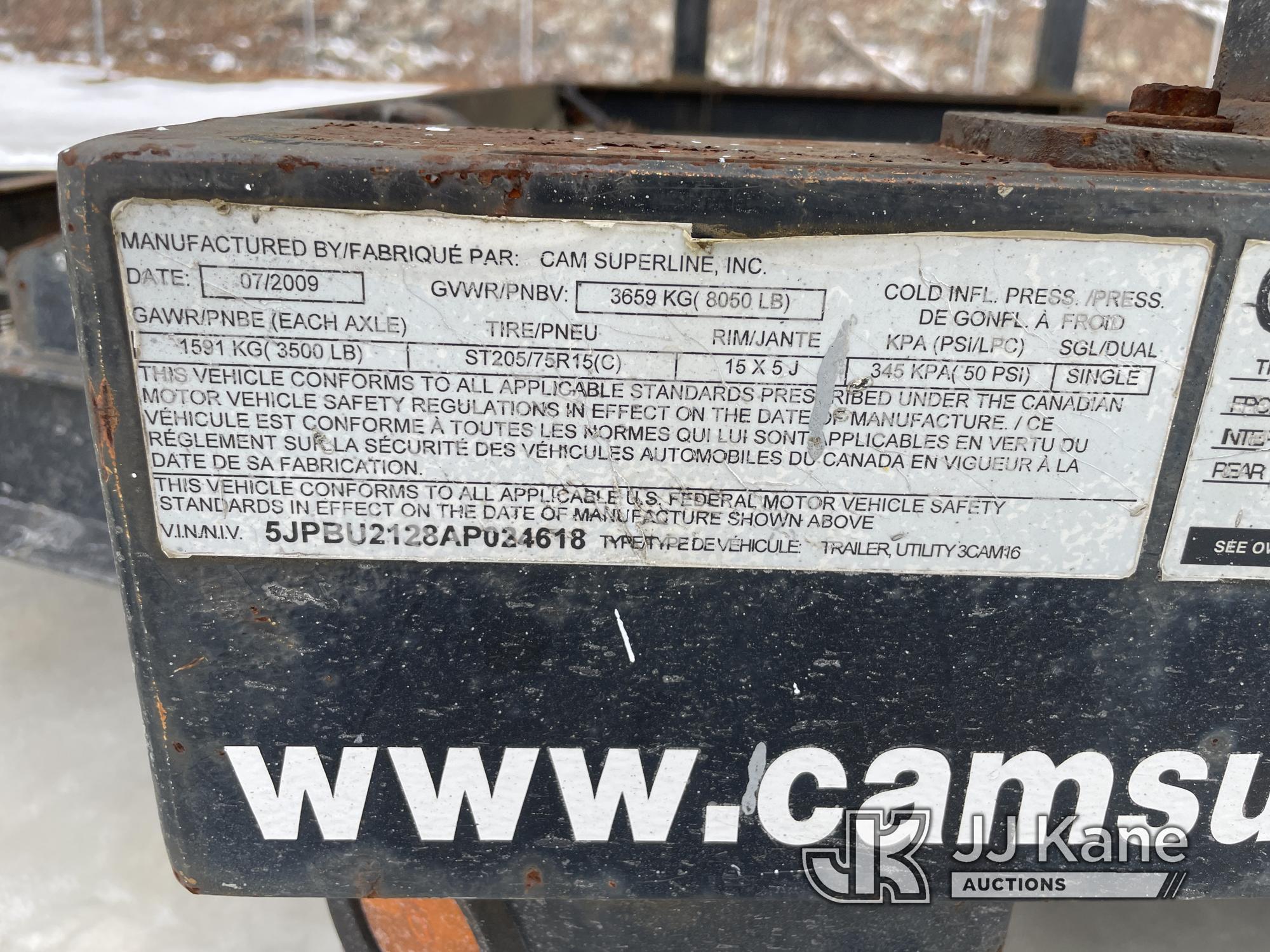 (Shrewsbury, MA) 2010 Cam Superline 3CAM16 T/A Tagalong Equipment Trailer  (Rust Damage