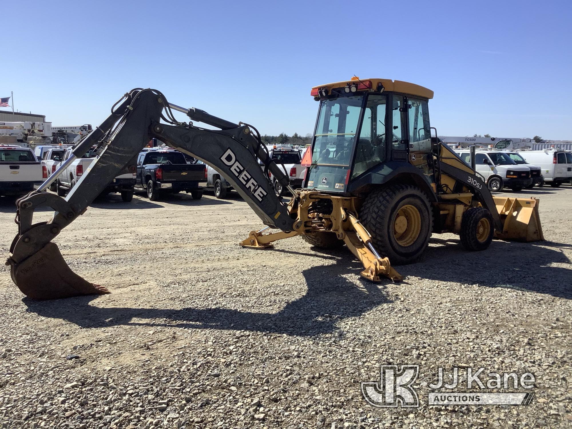 (Shrewsbury, MA) 2011 John Deere 310SJ Tractor Loader Backhoe No Title) (Runs, Moves & Operates) (Ba