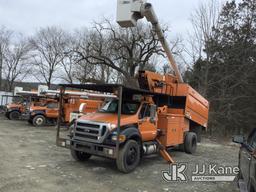 (Deposit, NY) Altec LR760E70, Over-Center Elevator Bucket Truck mounted behind cab on 2013 Ford F750